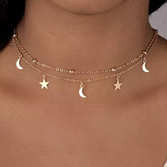 NEW Layered Choker Moons & Stars - Picture 3 of 3